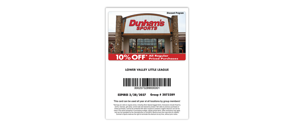 Dunham's Sports- LVLL 10% Discount